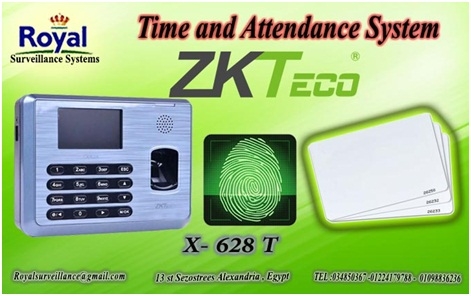 جهاز حضور والانصراف ZKTeco يتعرف على الكارت و البصمة X628 -T