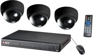 3 كاميرات مراقبة كوري مع جهاز التسجيل dvr