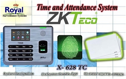     ساعات حضور والانصراف ZKTeco موديل   X628 -TC