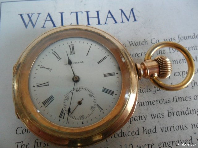 لهواة التميز ساعة جيب أثرية موديل سنة 1897تعمل بكفاءة