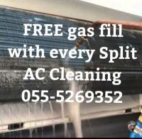 ac maintenance 055-5269352 split ac gas clean repair cooling service